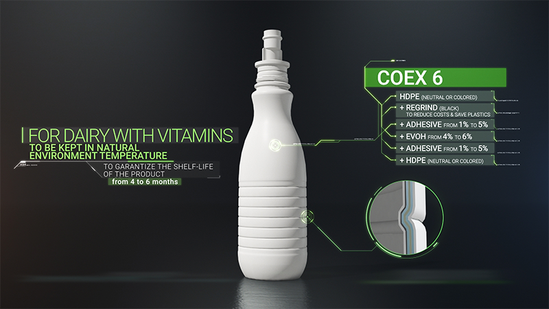 Coex-6 aseptic sealed bottles
