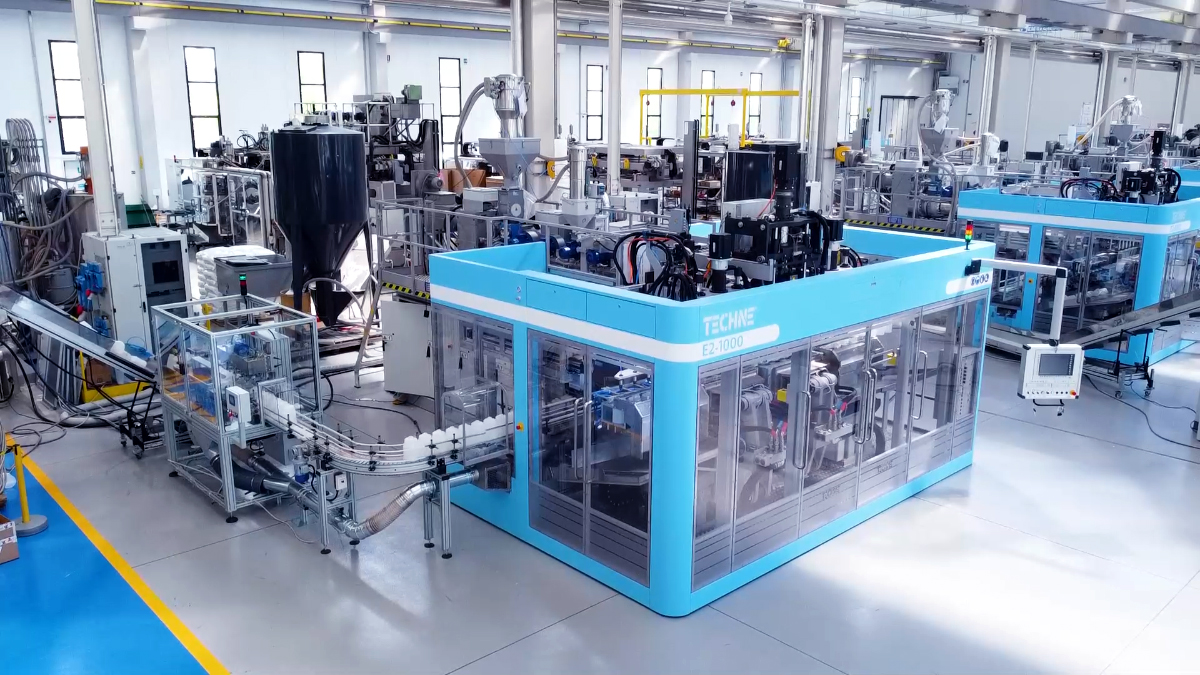 Techne packaging video blow molding dairy application