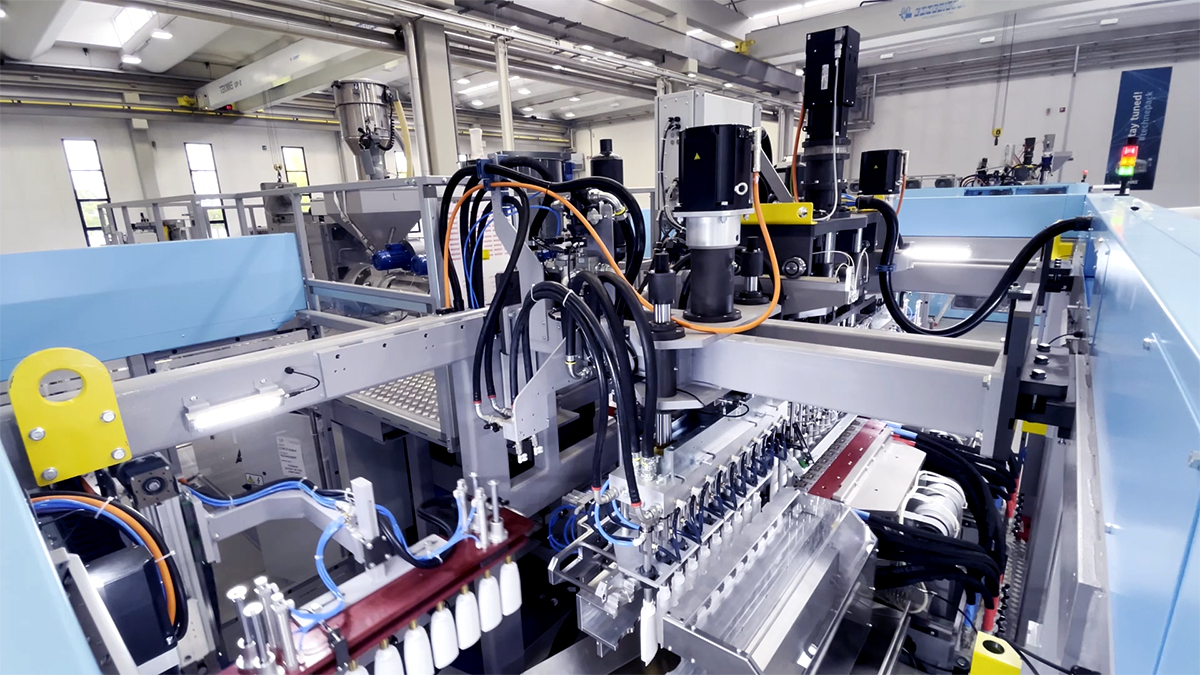 Techne packaging shampoo bottle production video